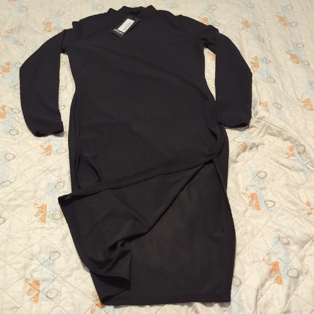 Nasty Gal Black Midi Dress